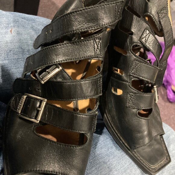 vintage john fluevog buckle high heel shoe woman's size 9 discontinued - Picture 3 of 15